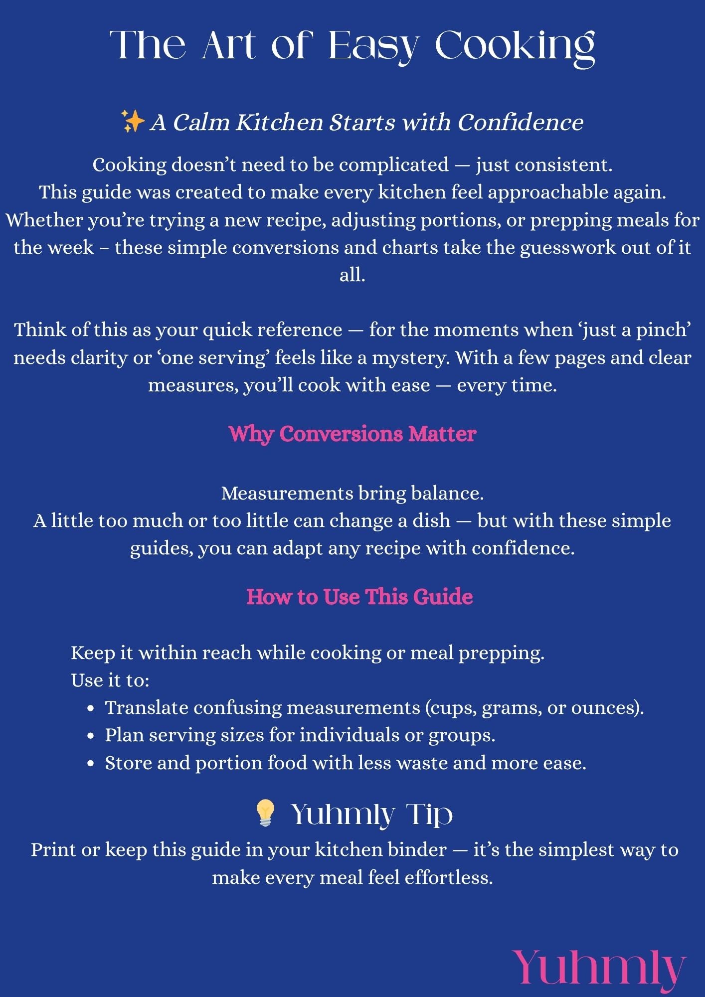 The Yuhmly Kitchen Guide