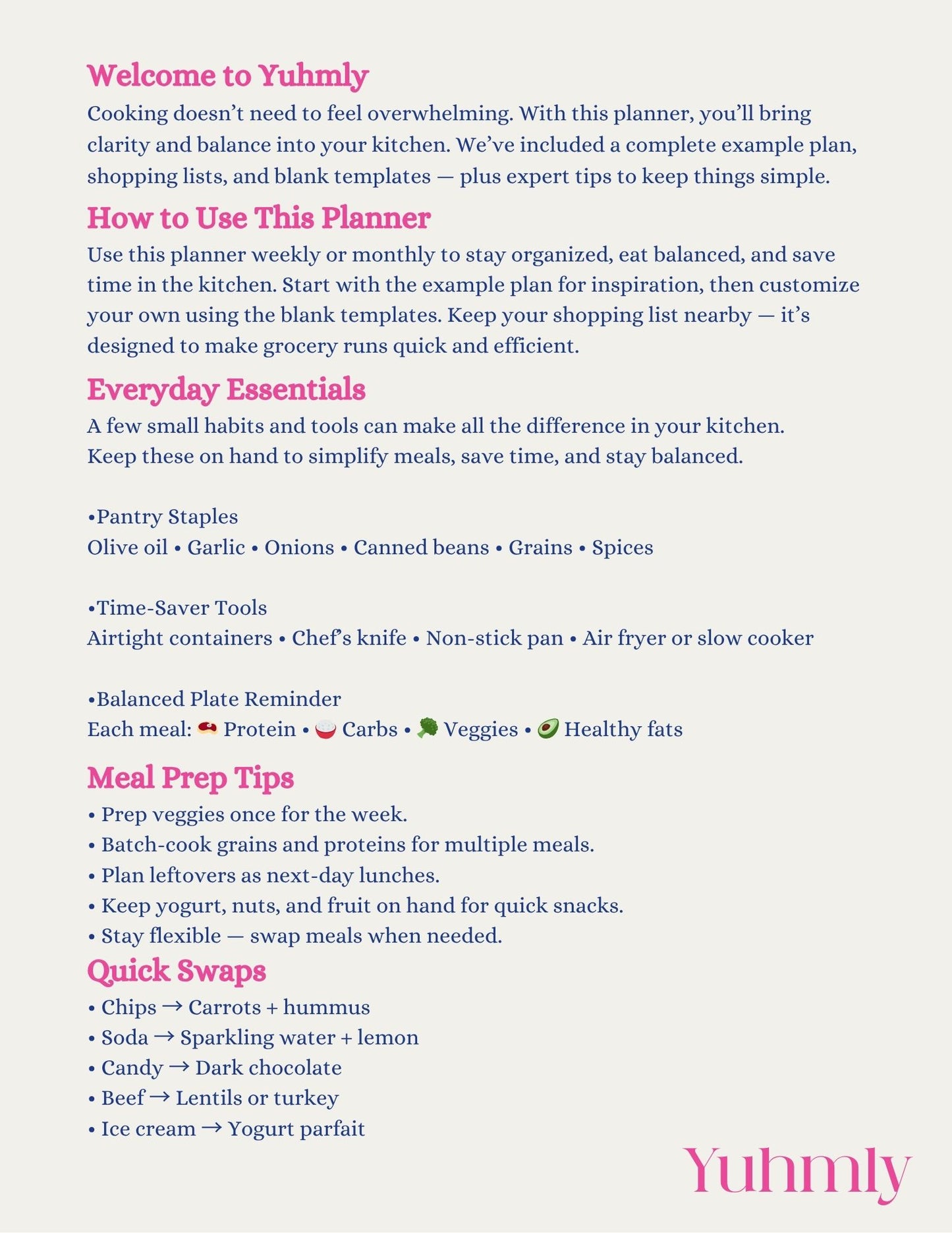 The Yuhmly 7-Day Planner